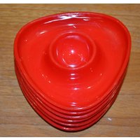 Vintage Eierbecher 70Er Jahre Rot Retro Mid Century Seventies Egg Cup Landhausstil Shabby Chic von VintageandGlory