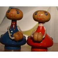 Vintage Figuren Magnet Pärchen 70Er Jahre von VintageandGlory