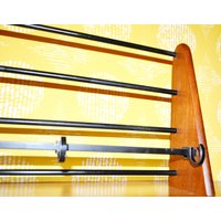 Vintage Garderobe Teak Holz /Metall 100cm 60Er Jahre Retro Design Mit Großer Hutablage Mid Century Danish Mobler Wardrobe von VintageandGlory