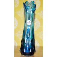 Vintage Glas Vase Blau 70Er Jahre Retro Mid Century Space Age Shabby Chic Landhausstil Vintage Glas Vase Blau 70Er Jahre Retro Mid Century Space Age Shabby Chic Landhausstil von VintageandGlory