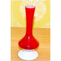 Vintage Glas Vase Rot/ Weiß 70Er Jahre Space Age Wgk Wgp Retro Mid Century Shabby Chic Landhausstil Vintage Glas Vase Rot/ Weiß 70Er Jahre Space Age Wgk Wgp Retro Mid Century Shabby Chic Landhausstil von VintageandGlory