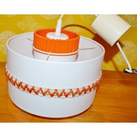 Vintage Hängelampe/ Deckenleuchte Von Aro Orange /Beige 70Er Jahre Space Age Seventies Retro Mid Century Shabby Chic Landhausstil von VintageandGlory