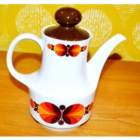 Vintage Kaffee Kanne 70Er Jahre Von Mitterteich Kaffeekanne Coffee Pot Porcelain Wgp Dishes Retro Seventies von VintageandGlory
