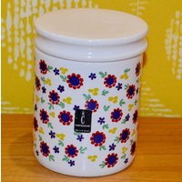 Vintage Keramik Deckeldose Von Cortendorf 70Er Jahre Weiß Seventies Space Age Retro Mid Century Sammlerstück von VintageandGlory