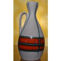 Vintage Keramik Vase Bay 70Er Jahre Beige Orange Retro Design Mid Century Space Age Vintage Keramik Vase Bay 70Er Jahre Beige Orange Retro Design Mid Century Space Age von VintageandGlory