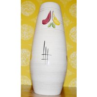 Vintage Keramik Vase Von Scheurich Xxl Model 618/40 50Er Jahre Rockabilly Design Retro Mid Century Space Age von VintageandGlory