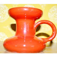 Vintage Kerzenständer Orange/Rot 70Er Jahre Keramik Von Gallo Made in Italy Retro Mid Century Seventies Vintage Kerzenständer Orange/Rot 70Er Jahre Keramik Von Gallo Made in Italy Retro Mid Century Seventies von VintageandGlory