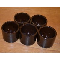 Vintage Melitta Eierbecher Keramik Braun 70Er Jahre Retro Mid Century Shabby Chic Landhausstil Egg Cups von VintageandGlory