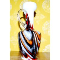 Vintage Opaline Glas Vase 60Er 70Er Jahre Made in Italy Retro Design Mid Century Space Age Op Art von VintageandGlory