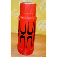 Vintage Thermoskanne Rot/Schwarz 70Er Jahre Retro Design Mid Century Space Age Shabby Chic Landhausstil von VintageandGlory