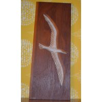 Vintage Wand Deko/Bild Möwe Teak Holz Handarbeit 50Er Jahre Retro Mid Century Maritim Anchor Sea Vintage Wand Deko/Bild Möwe Teak Holz Handarbeit 50Er Jahre Retro Mid Century Maritim Anchor Sea von VintageandGlory