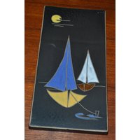 Vintage Wandbild Von Ruscha Keramik Schwarz /Blau 50Er Jahre Rockabilly Design Retro Mid Century Rockabella Vintage Wandbild Von Ruscha Keramik Schwarz /Blau 50Er Jahre Rockabilly Design Retro Mid Century Rockabella von VintageandGlory