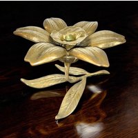 Vintage Kerzenständer | Messing Kerzenhalter Blumen Antiker von VintagebyFSC