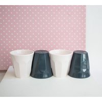 Vintage 4 Melamin Rice Mini Tassen, Kleine Picknick Design Espresso Skandinavisch Camping Tassen Grau & Creme Vintage 4 Melamin Rice Mini Tassen, Kleine Picknick Design Espresso Skandinavisch Camping Tassen Grau & Creme von VintagebyTigerlilly