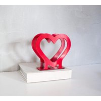 Vintage Herz Serviettenhalter Rot, Valentinstag Ikea Herz, Schreibtisch Organizer Rot Design von VintagebyTigerlilly
