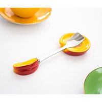 Vintage Sagaform Pfirsich Marmeladenlöffel, Pfirsichlöffelablage Sagaform, Schwedisch Kitsch Besteck, Marmeladenlöffel Set Fruchtig Vintage Sagaform Pfirsich Marmeladenlöffel, Pfirsichlöffelablage Sagaform, Schwedisch Kitsch Besteck, Marmeladenlöffel Set Fruchtig von VintagebyTigerlilly