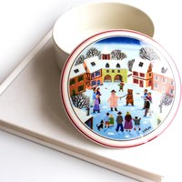 Vintage Villeroy & Boch Naif Weihnachtsdose, Porzellan Weihnachten Keksdose, Gerard Laplau Deckeldose, Made in Belgium Vintage Villeroy & Boch Naif Weihnachtsdose, Porzellan Weihnachten Keksdose, Gerard Laplau Deckeldose, Made in Belgium von VintagebyTigerlilly