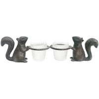 Vintage Bronze Eichhörnchen Vasen Patinierte Salzstreuer, Teelichthalter von VintagechicBruxelles