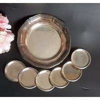 Vintage Mini Silber Tablett ~ Antikes Silbertablett Verziertes Serviertablett von VintagedesignM