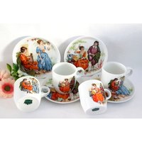 Weiße Teetasse Mit Untere England Untertasse, Goldrand Teetassen, Antike Teeservice, Vogueteam von VintagedesignM