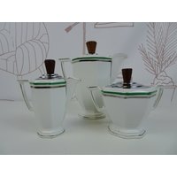 Vintage Französisch Keramik Kaffee-Set/Tee-Set 50Er Jahre von Vintagedesignweb