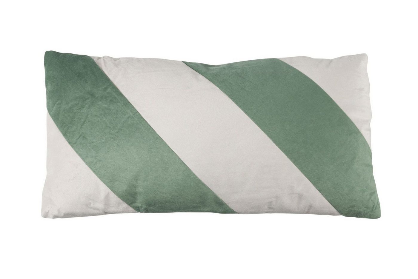 Vintagehaus Dekokissen Retro Stripes Samt in Rot- oder Grün-Weiß 60 cm von Vintagehaus