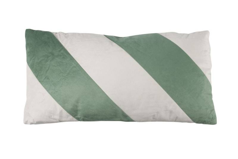 Vintagehaus Dekokissen Retro Stripes Samt in Rot- oder Grün-Weiß 60 cm von Vintagehaus