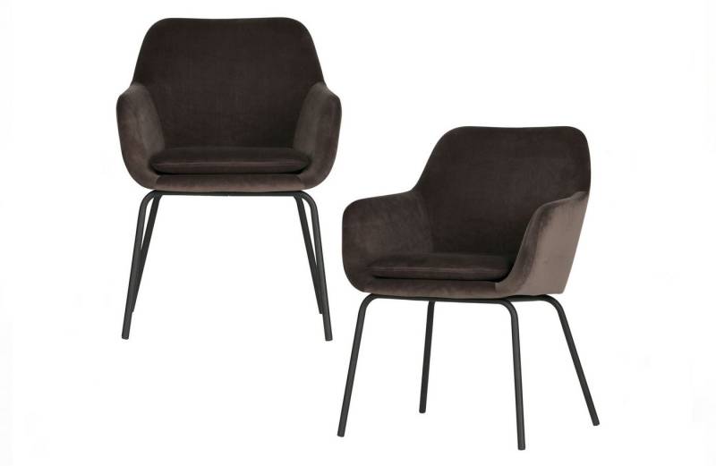 Vintagehaus Esszimmerstuhl 2er Set Esszimmerstuhl Schalenstuhl Velvet Mood Anthrazit Vintagehaus Esszimmerstuhl 2er Set Esszimmerstuhl Schalenstuhl Velvet Mood Anthrazit von Vintagehaus