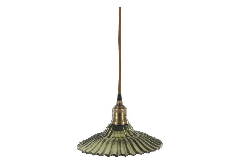Vintagehaus Hängeleuchte Vintage Hängelampe Jardin Glas Messingfassung Modell 3 Grün von Vintagehaus