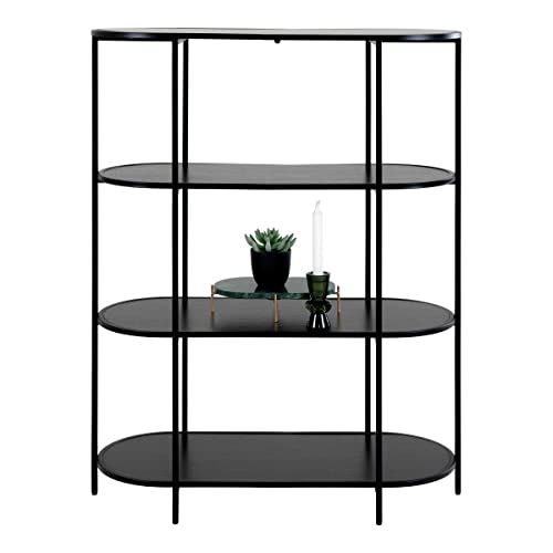 Vintagehaus Industrial Regal Standregal Arvid Oval Metall Schwarz von Vintagehaus