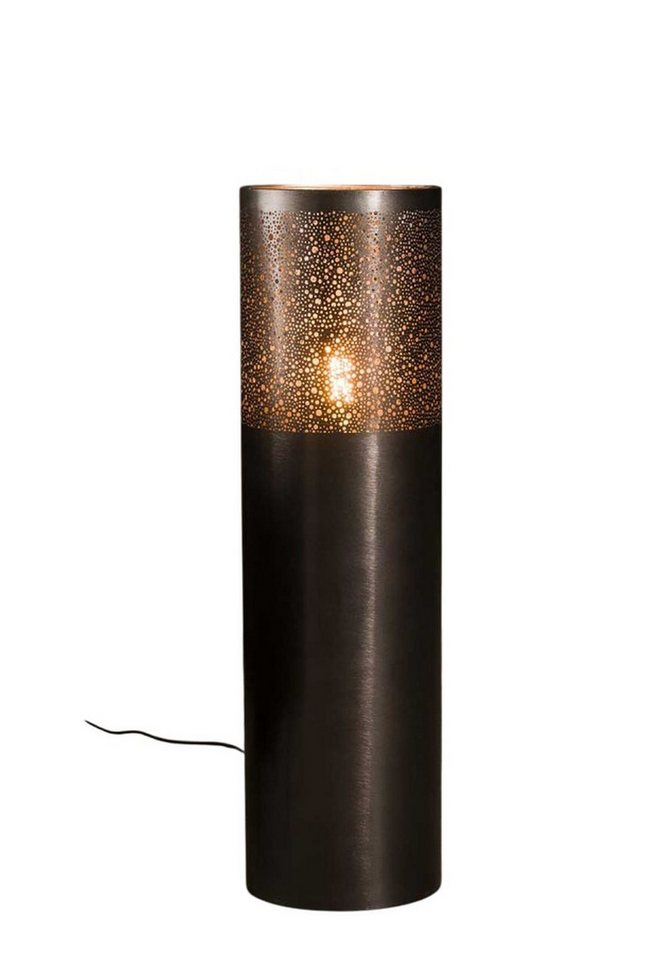 Vintagehaus Stehlampe Stehlampe Industrial Zylinder Schwarz Nickel in drei Größen von Vintagehaus