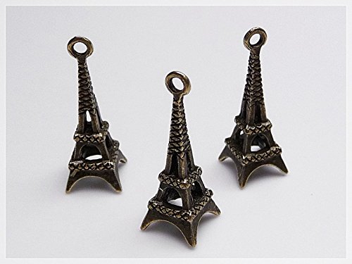 8 Eiffeltürme in Vintage Bronze von Vintageparts, DIY-Schmuck von Vintageparts FACHHANDEL FÜR SCHMUCKZUBEHÖR