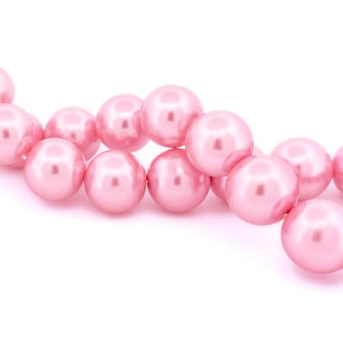 Vintageparts Glaswachsperlen in Pink 14 mm 20 Stück zum Schmuck selber basteln von Vintageparts FACHHANDEL FÜR SCHMUCKZUBEHÖR