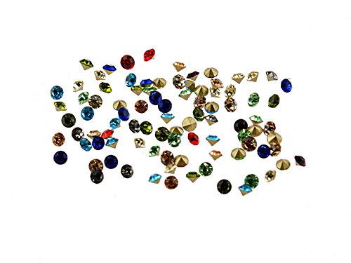 100 Strasssteine in bunt, 2,5 mm von Vintageparts, DIY-Schmuck 100 Strasssteine in bunt, 2,5 mm von Vintageparts, DIY-Schmuck von Vintageparts