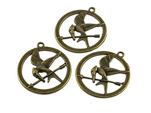 3 Rahmenanhänger Spotttölpel in antik bronzefarben von Vintageparts, DIY-Schmuck von Vintageparts FACHHANDEL FÜR SCHMUCKZUBEHÖR