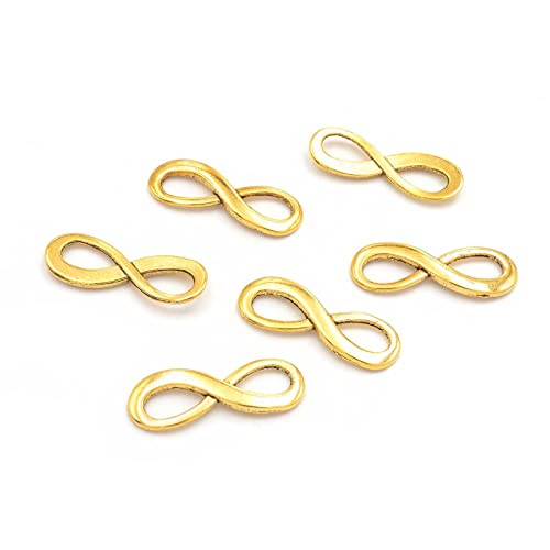Vintageparts Verbinder als Infinity in antik Goldfarben, 24mm, 6 Stück zum Makramee Armbänder selber basteln geeignet für Armbänder, Halsketten, Fußkettchen Vintageparts Verbinder als Infinity in antik Goldfarben, 24mm, 6 Stück zum Makramee Armbänder selber basteln geeignet für Armbänder, Halsketten, Fußkettchen von Vintageparts FACHHANDEL FÜR SCHMUCKZUBEHÖR