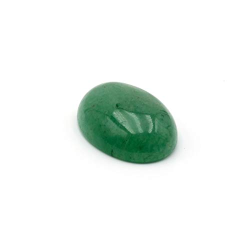 Vintageparts Cabochons Aventurine in grün 18x13mm 2 Stück zum Schmuck selber basteln von Vintageparts