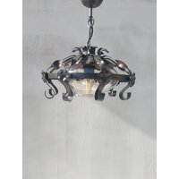 Vintage Brutalist Kronleuchter/Pendelleuchte Space Age Mcm Atomic Light 70Er Jahre von VintageretroBySpela