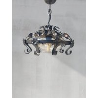 Vintage Brutalist Kronleuchter/Pendelleuchte Space Age Mcm Atomic Light 70Er Jahre von VintageretroBySpela