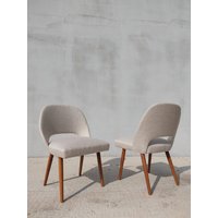 Vintage Stol Kamnik Armlehnstuhl Mcm Lounge Chair, Neu Bezogenes Leinen von VintageretroBySpela