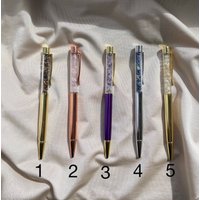 Kugelschreiber Mit Halbedelsteinen/Crystal Kristallgefüllter Heilsteinstift Steinen von Vintageringede