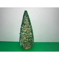 Grüne Flaschenbürste Baum, Natürliche Grün Glitter Vintage Weihnachtsflaschenbürste 6 "Baum, Weihnachten von VintagevaluablDesign