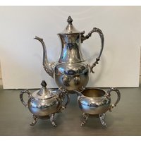 Sheridan Kaffee-Set, Silberplatten-Tee-Set, 4-Teiliges Große Kaffeekanne, Silver Cream Und Zucker, Gut von VintagevaluablDesign