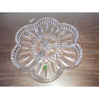 Waterford Lismore 3-Teiliges Tablett, Kristall Serviertablett, Vintage Clover 3 Pt Dish, Mint von VintagevaluablDesign