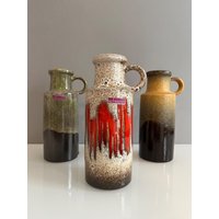 Vintage Vase Von Scheurich Nr. 401-20/Lora Dekor Zick Zack Fat Lava West German Pottery Wgp Mcm W. Germany Vintage Vase Von Scheurich Nr. 401-20/Lora Dekor Zick Zack Fat Lava West German Pottery Wgp Mcm W. Germany von Vintagewondershop