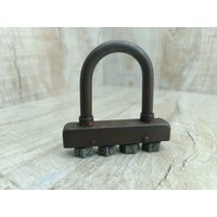 Code Vorhängeschloss Grau Antikes Schloss Kleines Silber Ungewöhnliche Schlüssel Hochzeit Vorhängeschloss Magnet Kay von VintagioUA