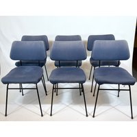 Erberto Carboni Für Arflex, Set Von Sechs Delfino Esszimmerstühlen. 50Er Jahre Erberto Carboni Für Arflex, Set Von Sechs Delfino Esszimmerstühlen. 50Er Jahre von VintagitalyCT