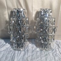 Set Aus Zwei Großen Kristallglas-Leuchten Von Kinkeldey Set Aus Zwei Großen Kristallglas-Leuchten Von Kinkeldey von VintagitalyCT