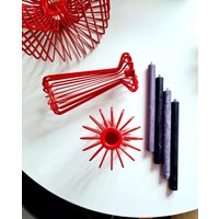 Vintage Ikea Tradig Design Kerzenständer Rot Vintage Ikea Tradig Design Kerzenständer Rot von Vintanatura