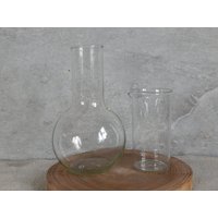 2Er Set Vintage Messbecher Laborglas, 1970-Er Jahre Messglas Sammlerstück von Vintegelane